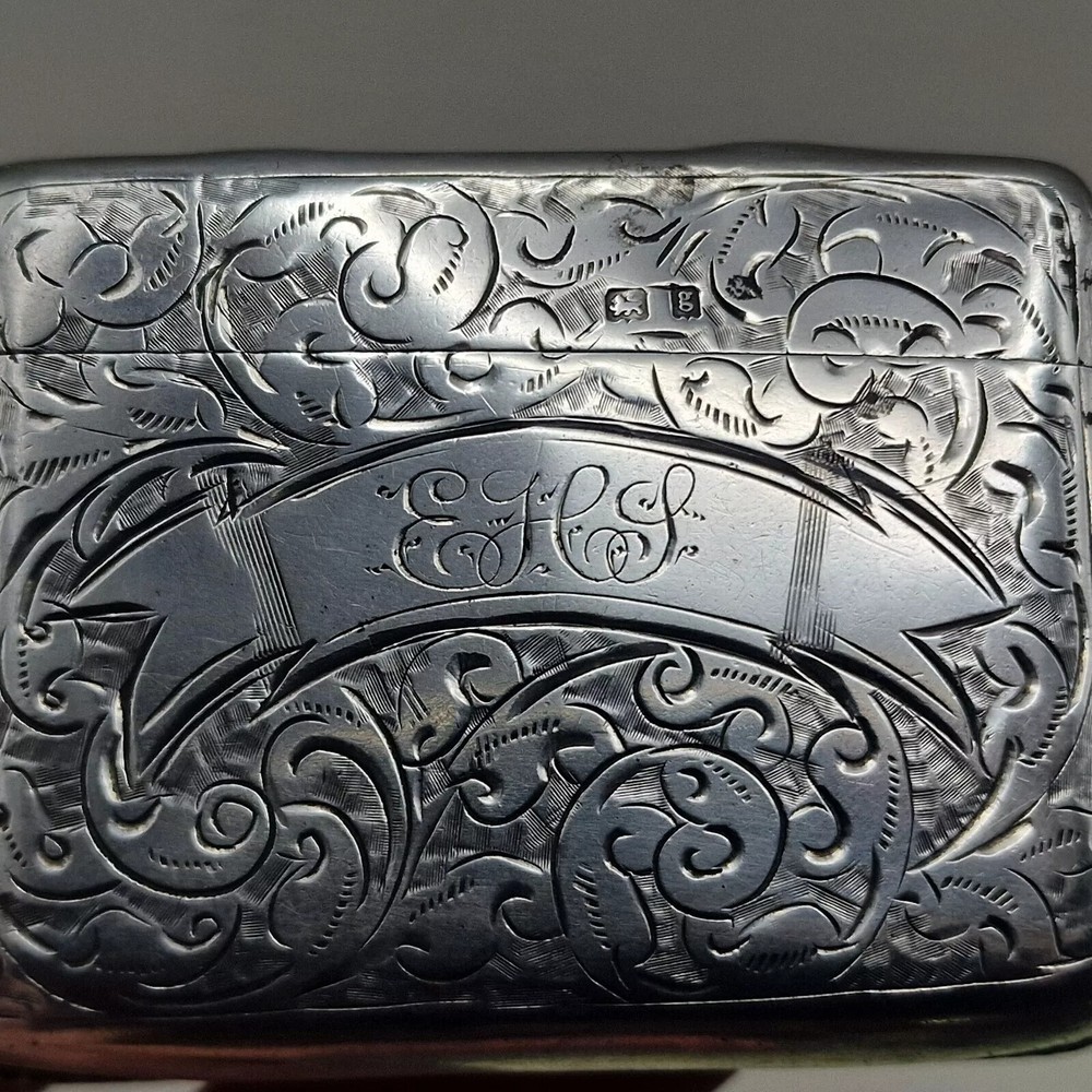 Rare Solid Silver Vesta Case With Two Compartments by Thomas & Marshall 1906