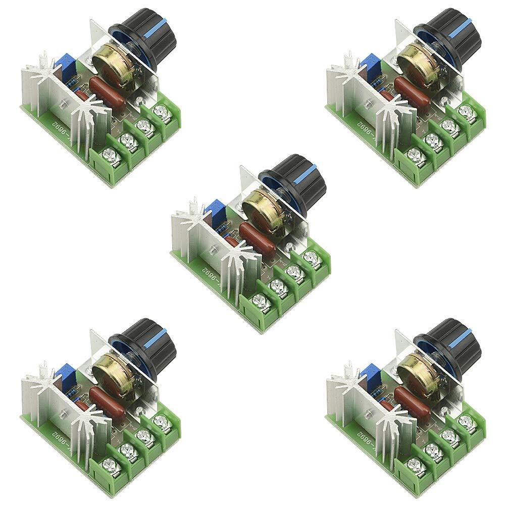 5pcs Ac 220v 2000w Scr High Power Electronic Voltage Regulator Module Adjustable