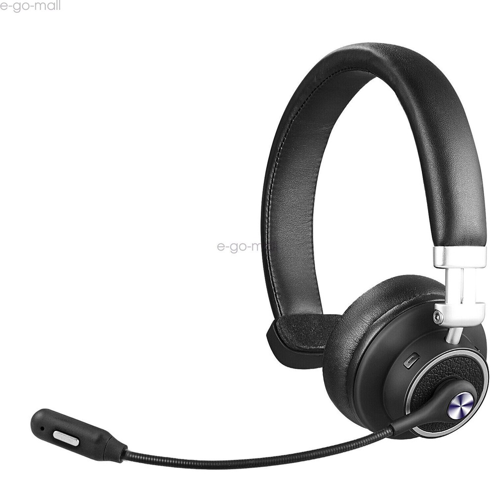 Bluetooth Headset Noise Cancelling Wireless Trucker Headphone with Mute Mic US