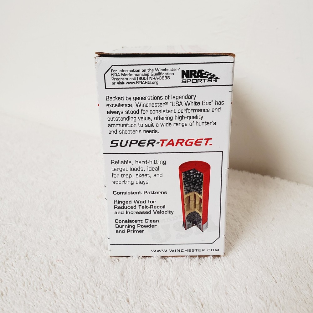 Winchester Super Target Heavy Load Shotshell 12G White Red Collector's EMPTY BOX