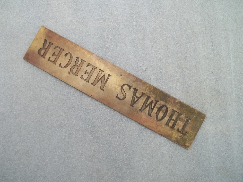Vintage Thomas Mercer Marine Chronometer Workshop Sign