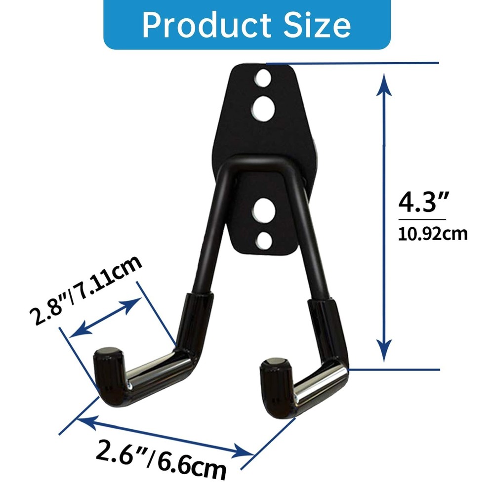 2 Pack Garage Storage Utility Hooks，Garage Garden Tool Organizer，S