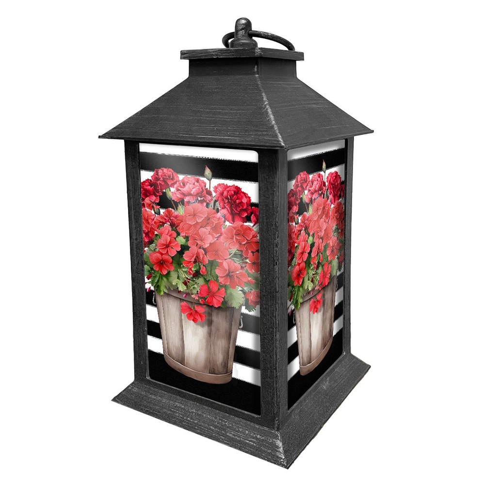 Briarwood Lane Striped Geraniums Lantern
