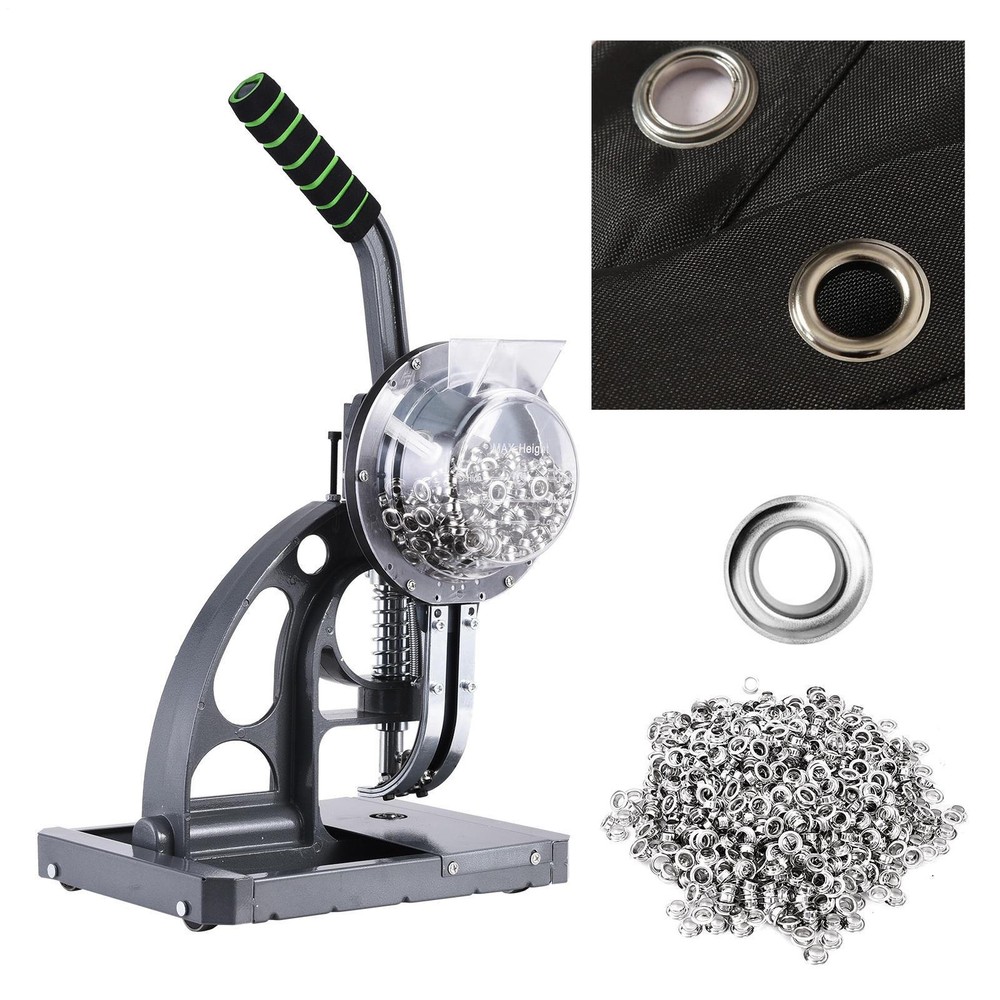 Semi-Automatic Grommet Hand Press Machine Tool Commercial W/2000 Eyelet US