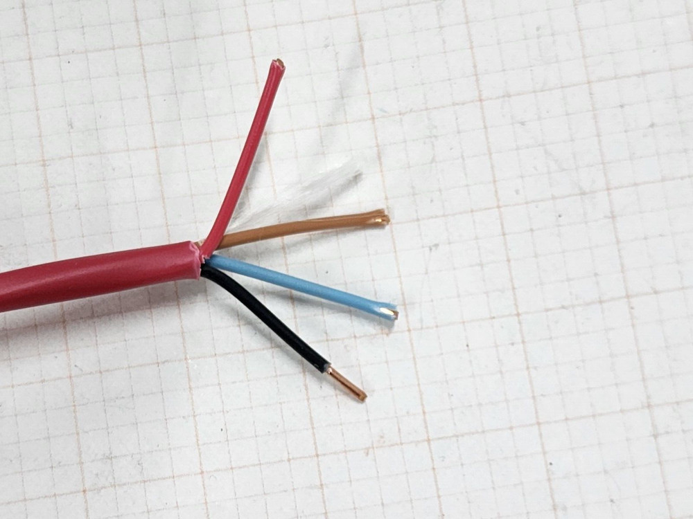 Advanced Digital Cable 981804 18/4C Solid Plenum Fire Alarm Cable FPLP Red/100ft