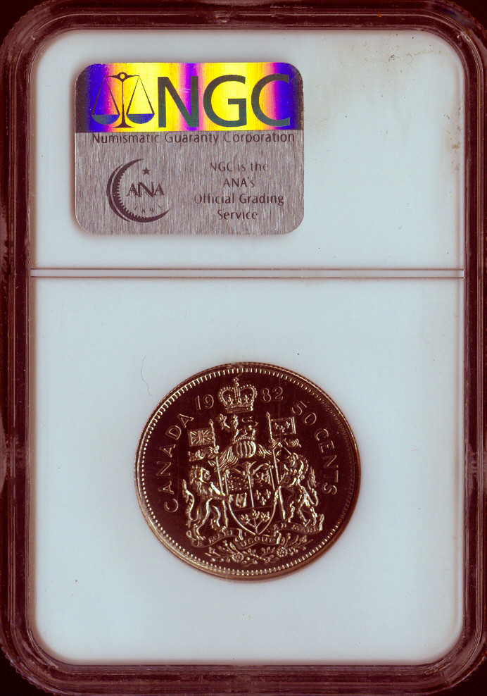 1982 Canada 50 Cents 50C NGC SP68 - Quality