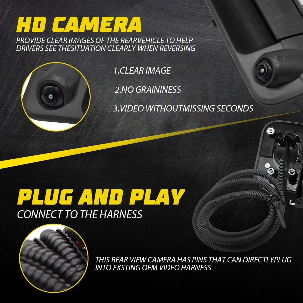 Tailgate Handle Rear View HD Camera For Toyota Tundra 2007-2013