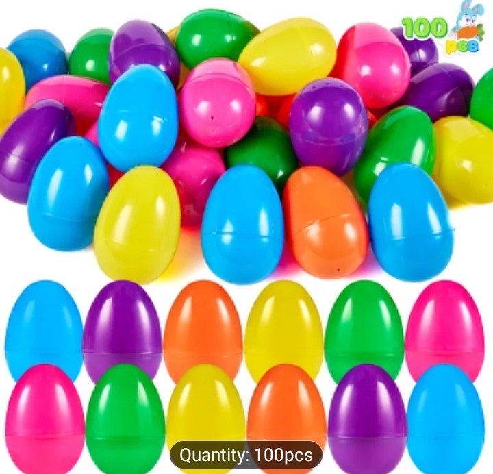100pcs JOYIN 3.15" Easter Eggs | Large Fillable Plastic Eggs, Colorful Bright...