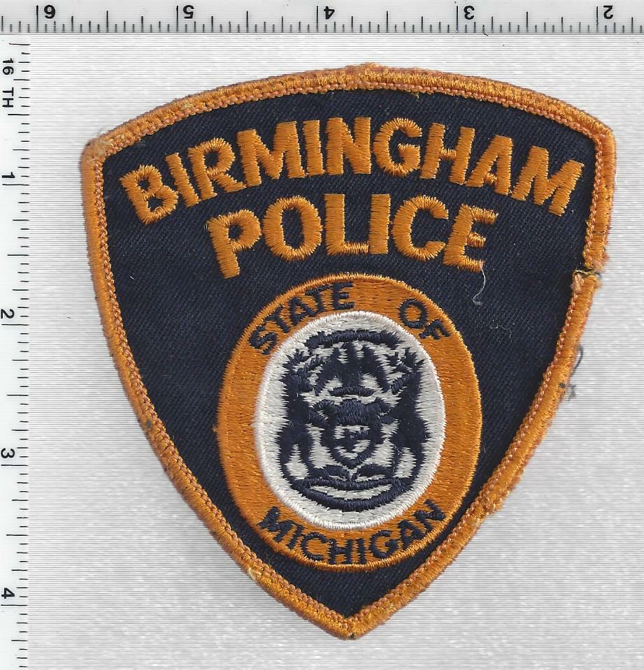 Birmingham Police (Michigan) 1st Issue Uniform Take-Off Shoulder Patch
