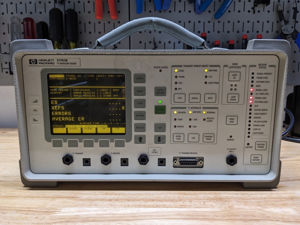 Hewlett Packard HP 37701B T1/Datacom Tester, works