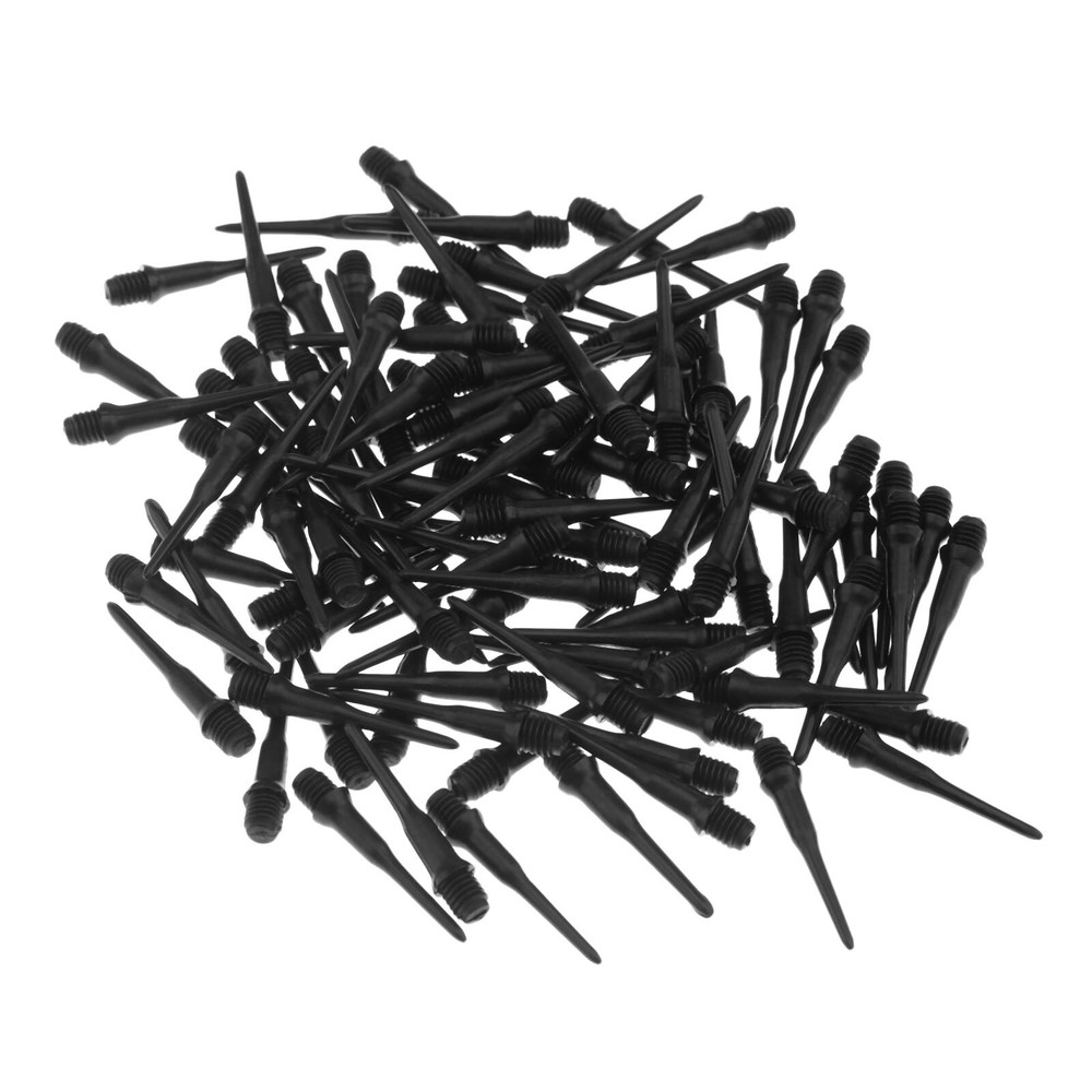 Soft Tip Replacememt Nylon Point Soft Tip Darts Tools Game Playing Black 100 Pcs