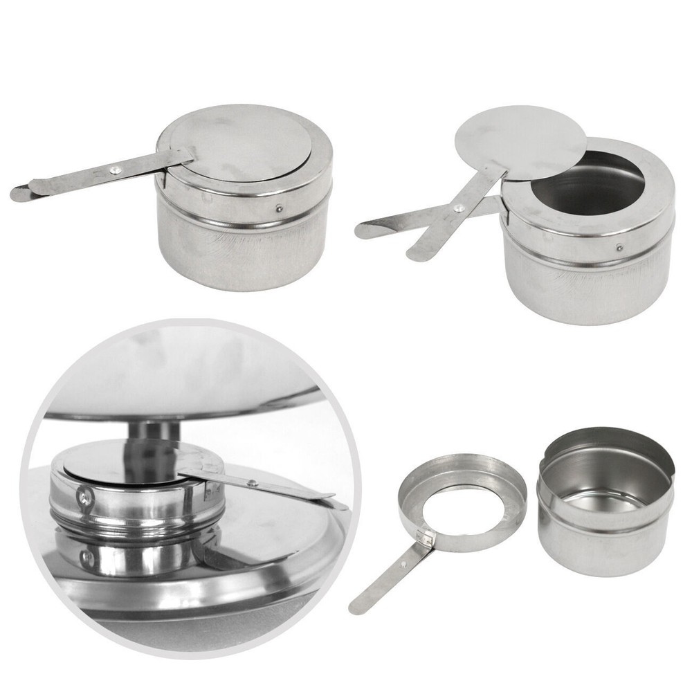 Buffet Set 2 Round 5QT Chafing Dish + 2 8QT Rectangular Chafers Stainless Steel