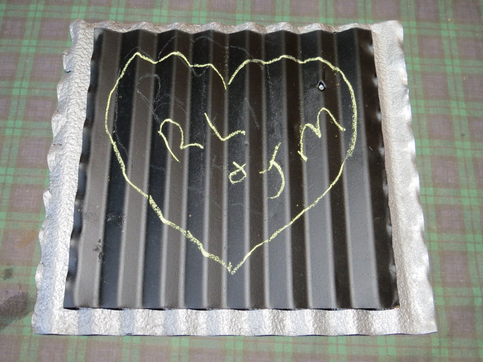 SALE! 10 pcs 11 1/2" x 11 1/2" RECLAIMED CORRUGATED METAL TIN ROOFING PANELS