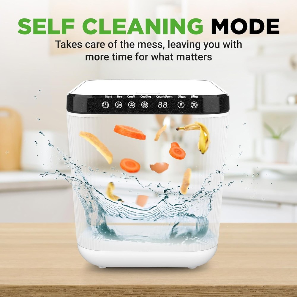 3Qt Electric Composter NutriChef White Low Noise