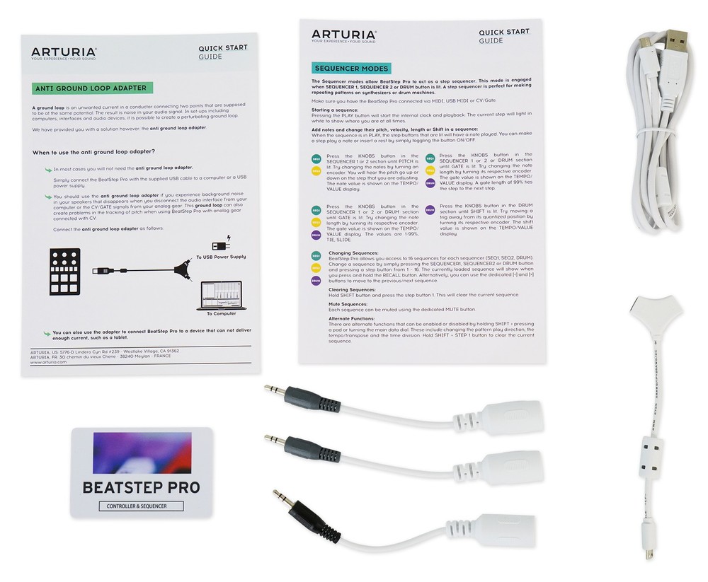 Arturia BeatStep Pro Sequencer Midi USB DJ Recording Pad Controller+Dual Stand
