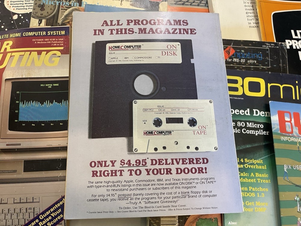 16x Vintage Computer Magazines - BYTE, 80 Micro, InCider, Nibble Etc
