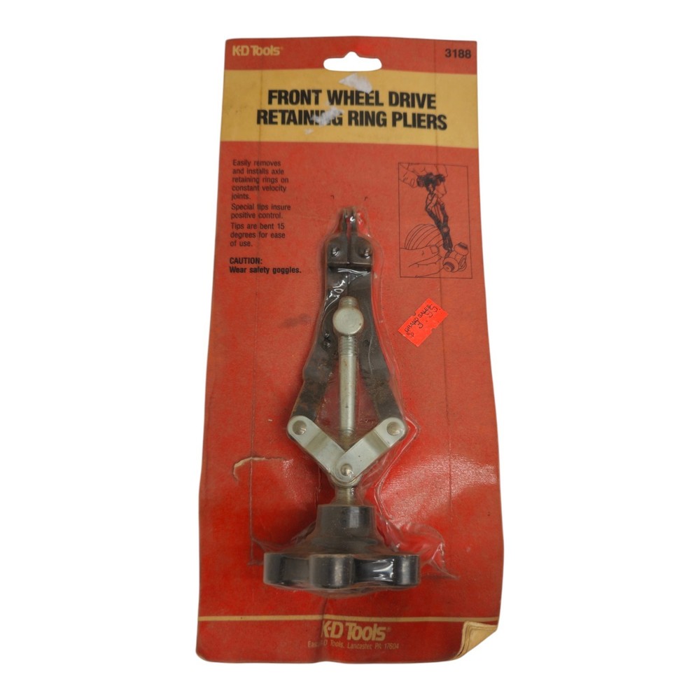 KD Tools 3188 Front Wheel Drive Retaining Ring Pliers CV Axle Tool NOS Vintage