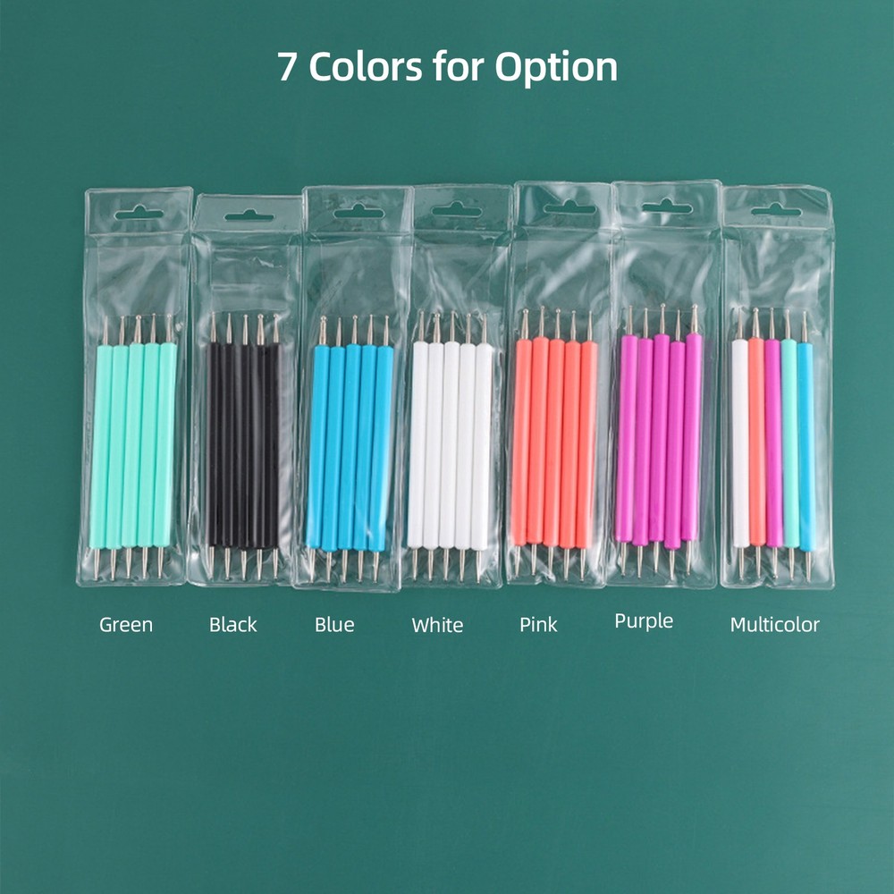 5pcs Double Ended Dotting Tools Set Pattern Tracing Ball Stylus Pen For Mandala