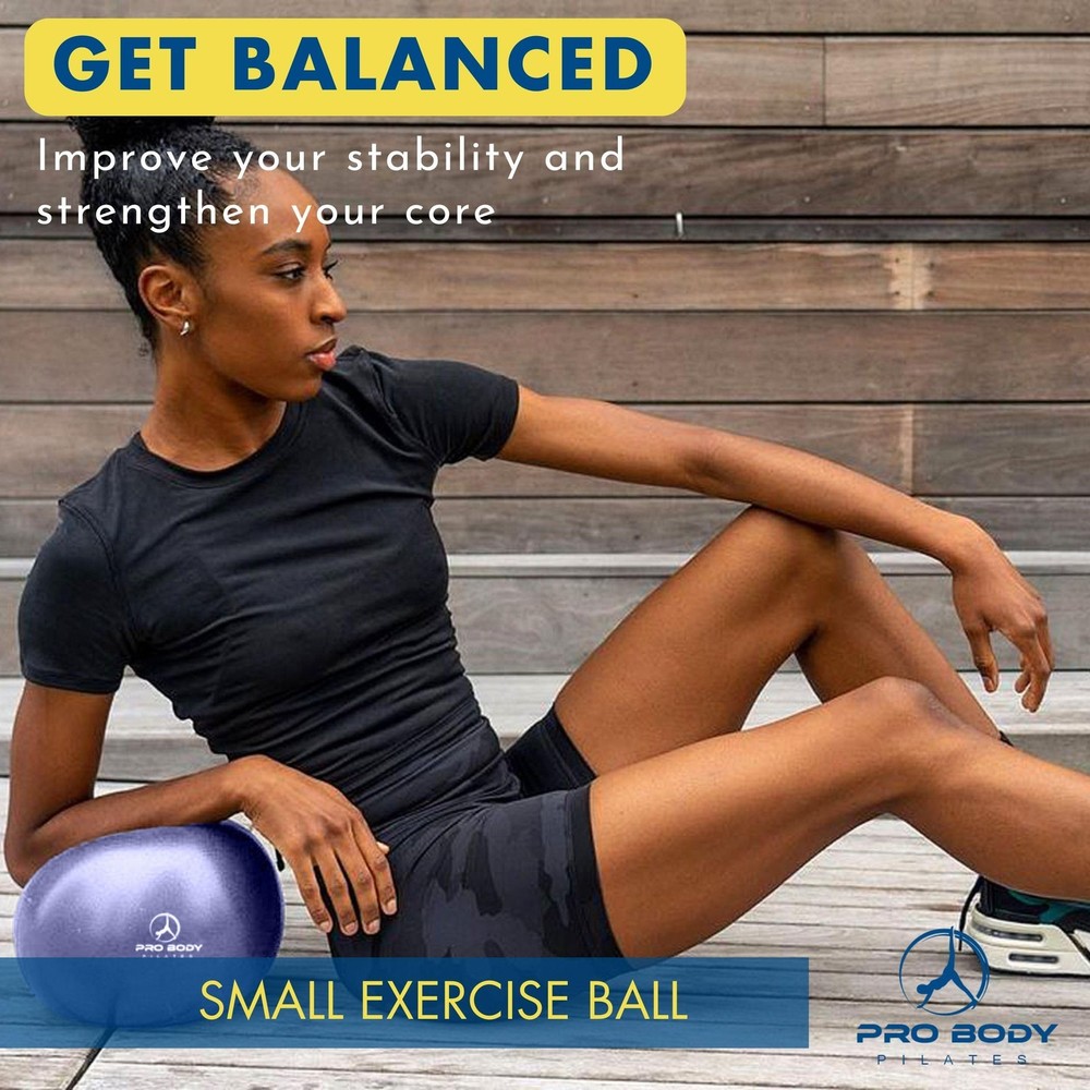 Ball 9 Inch Small Exercise Ball for Stability, Barre, Core, Ab Workouts, Yog...