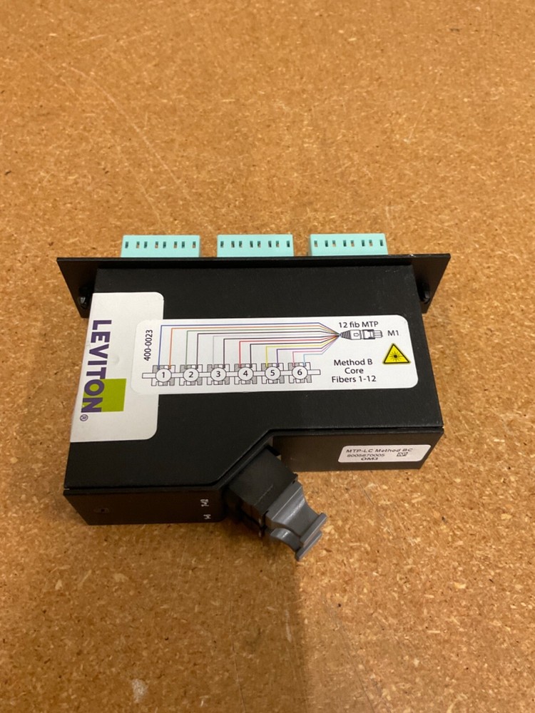 Leviton MTP-LC Method BC Core Fiber Optic Module With Rear Dust Covers
