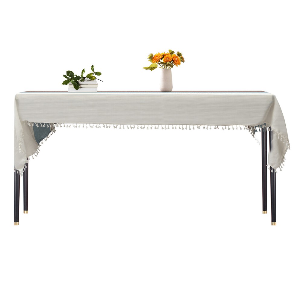 Rectangle Table Cloths Rustic Tablecloth Table Cover Waterproof 140*300cm US
