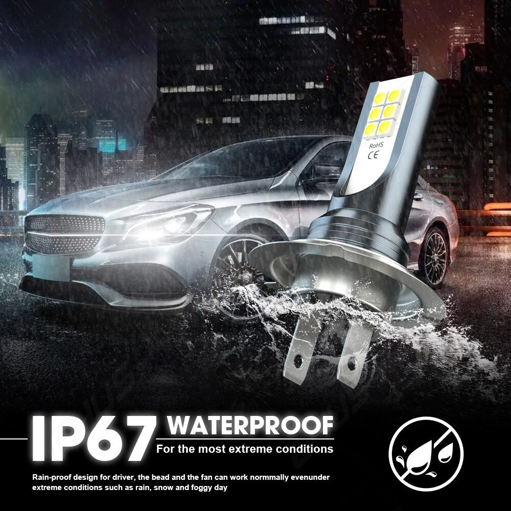 For Honda CBR600RR 2007-2020 - 2x H7 White 6000K LED Headlight Bulbs Upgrade Kit