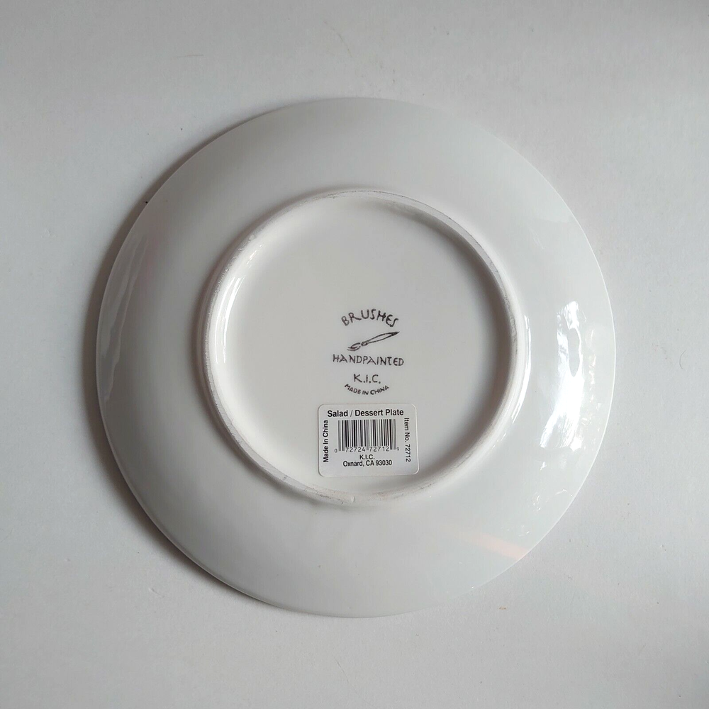Hand-Painted Snowflake Design Table Service for 4 by KIC Brushes