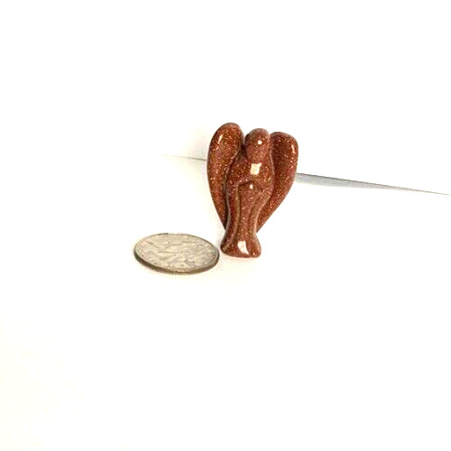 Gold Stone Sparkly Reddish Brown Angle Mini 1.5"