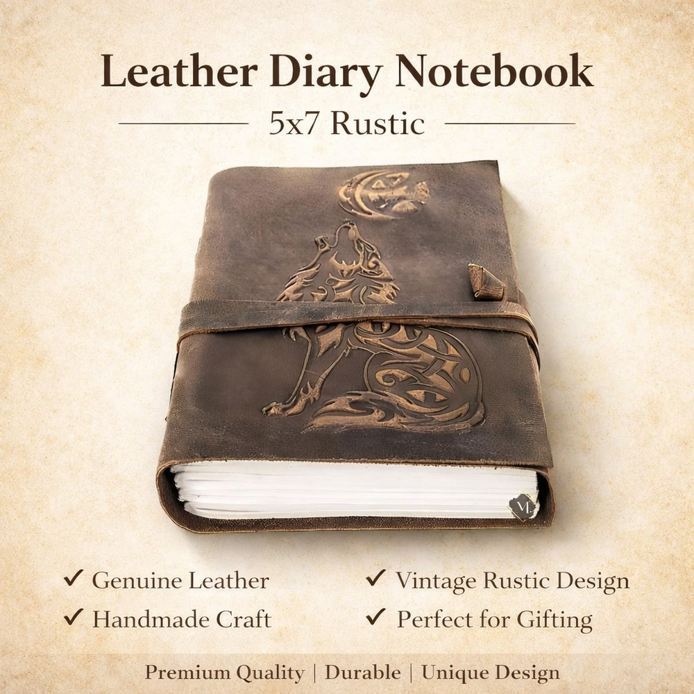 Leather Diary Notebook 5x7 Rustic Antique Handmade Journal Writing Notebook
