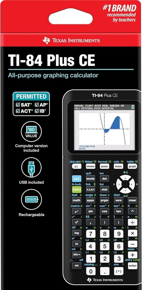 High-Resolution TI-84 Plus Graphing Calculator