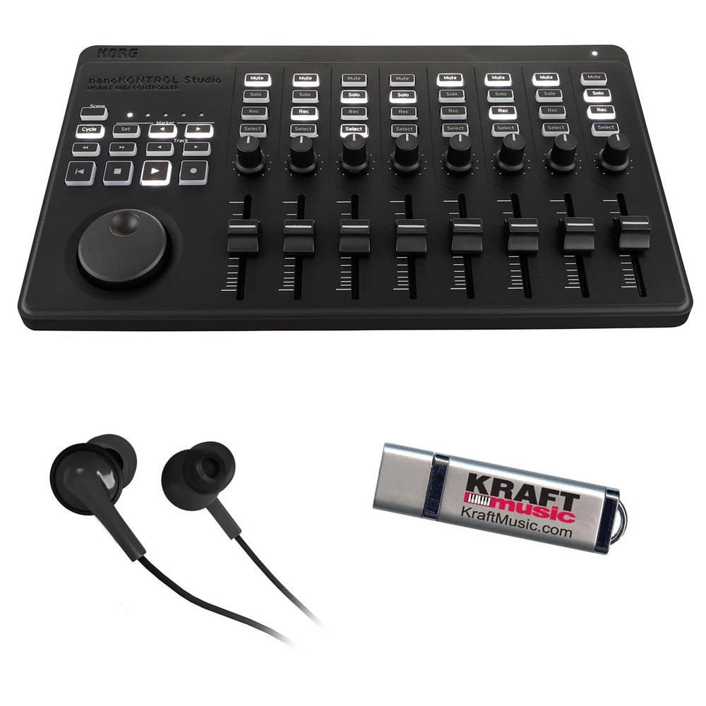 Korg nanoKONTROL Studio Wireless MIDI Controller BONUS PAK