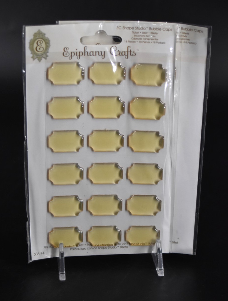 Epiphany Crafts Shape Studio Punch w/ Matching 2 Pkgs Acrylic Ticket Bubble Caps