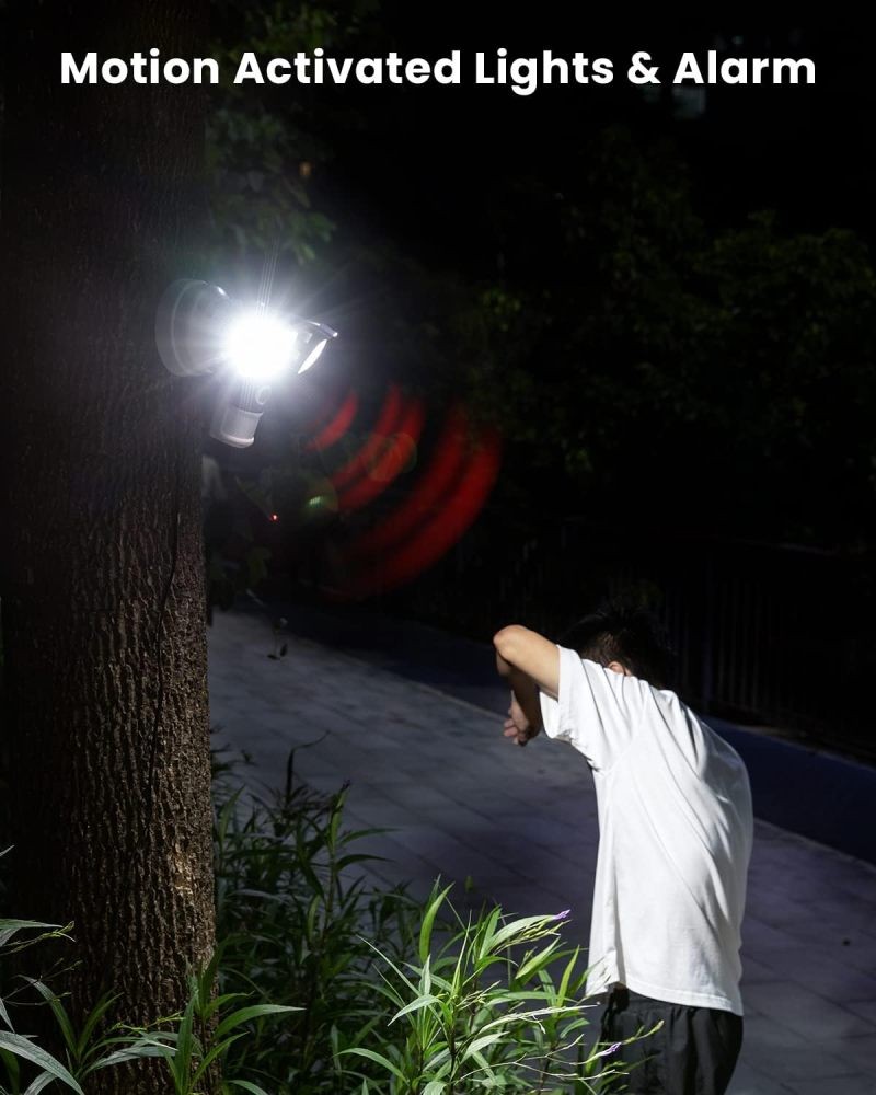 ieGeek Floodlight Camera, Outdoor Home Security Camera, 2K Wired Night Vision