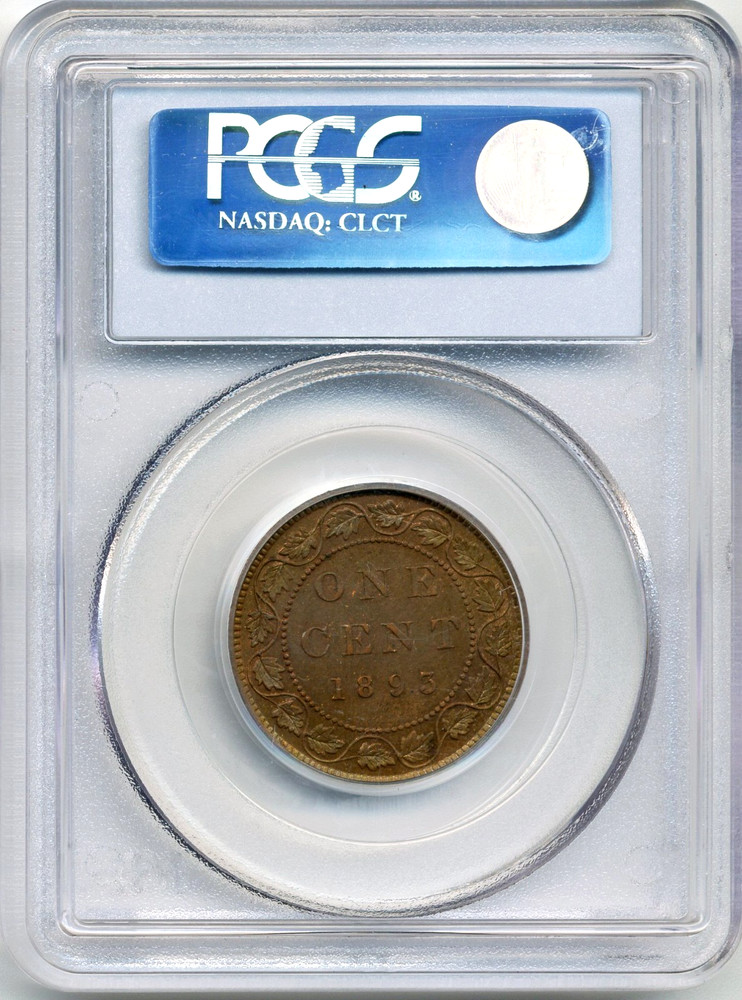 1893 Canada Large Cent - Choice Uncirculated, PCGS MS63 BN