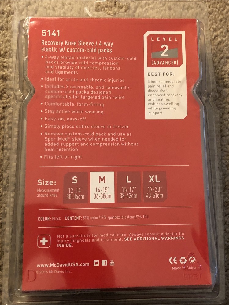 McDavid Custom Recovery Cold Pack Elastic M