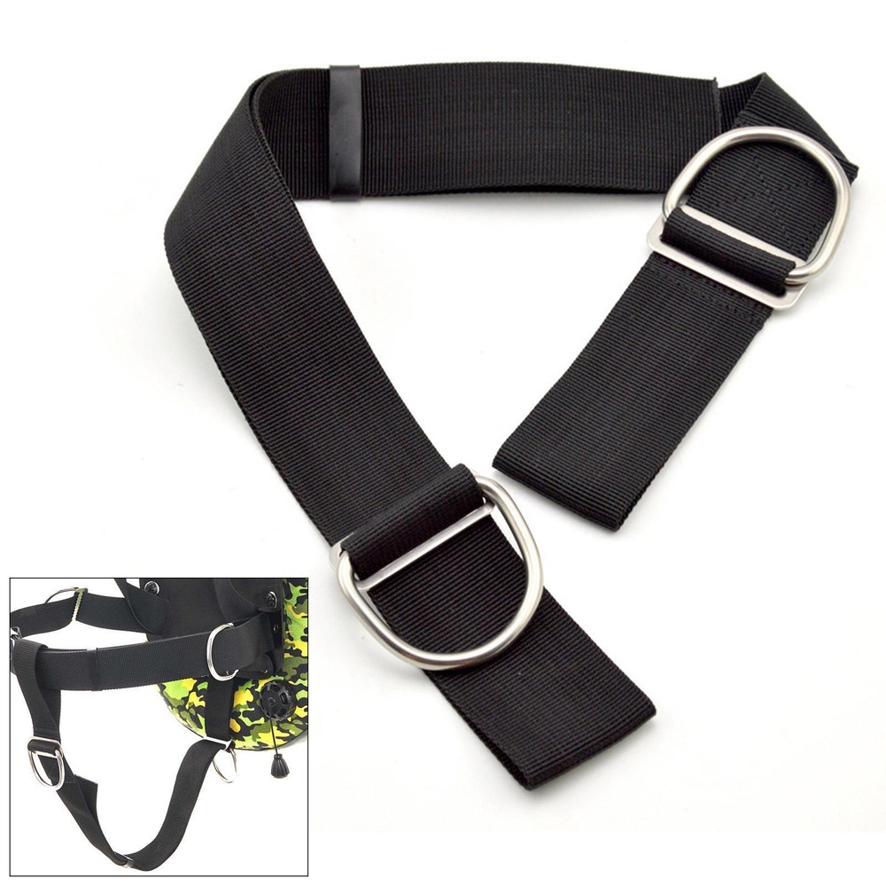 Premium Technical Dive Crotch Strap with 2 D-rings Universal Scuba Diving
