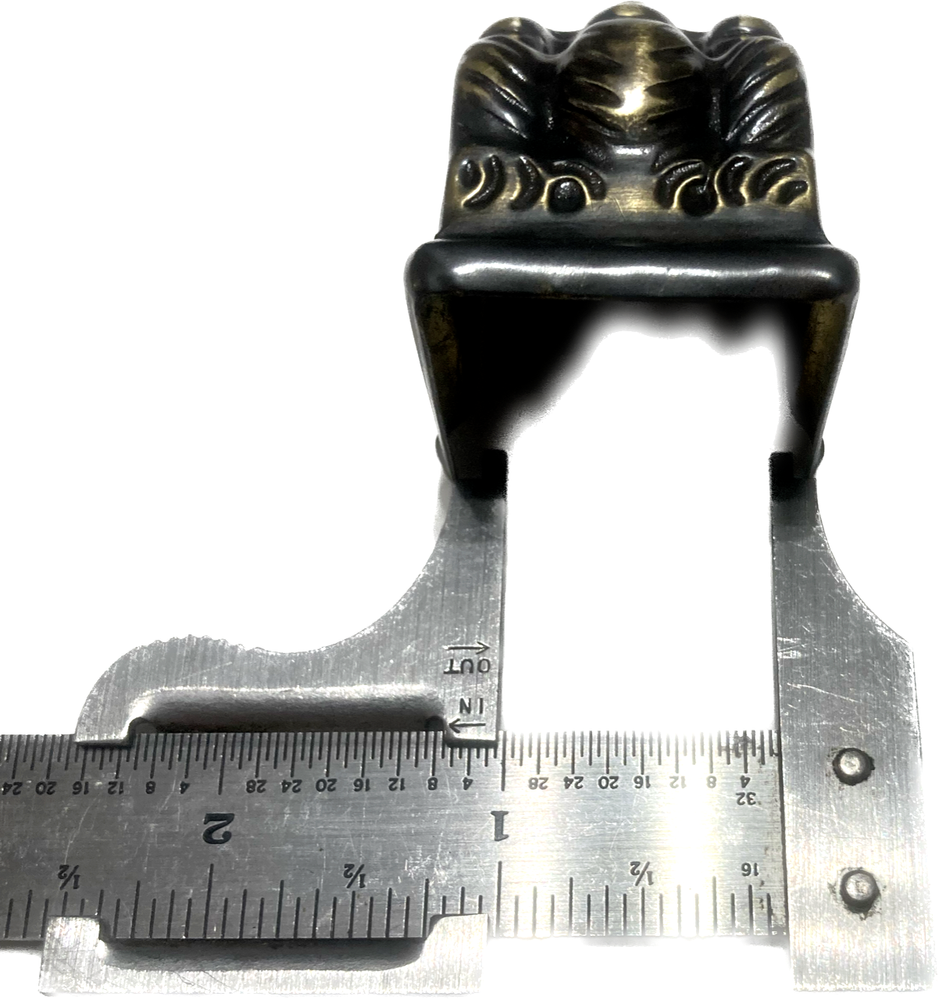 Claw Foot Table Stamped Antique Brass Toe Cap Medium