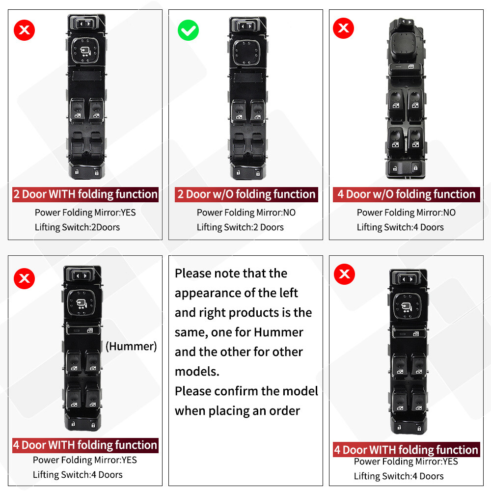 Driver LF Side Power Window Switch For 03-07 Chevy Silverado GMC Sierra 15883318