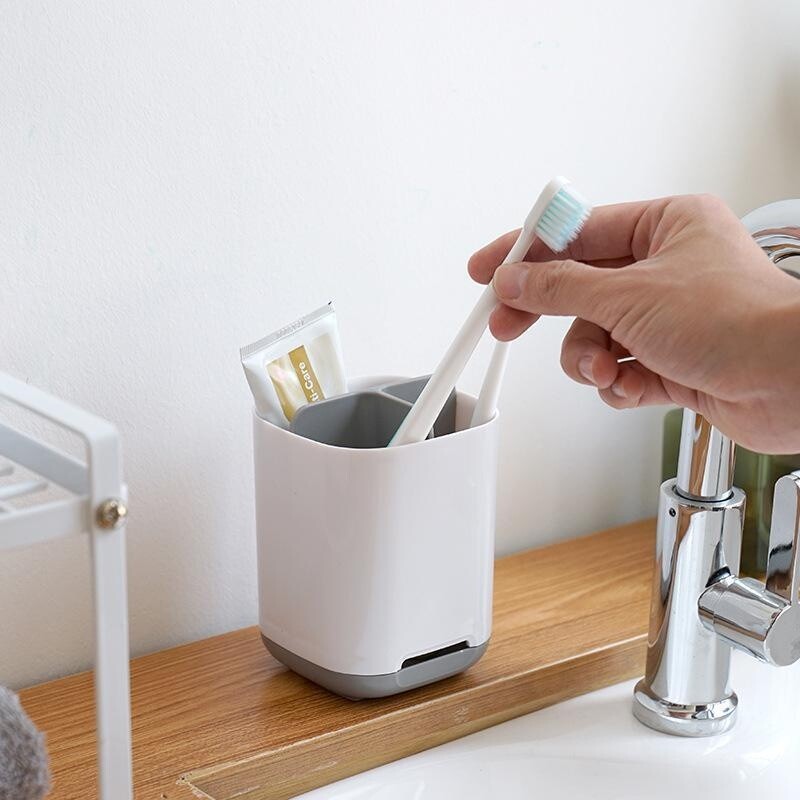Detachable Toothbrush Stand Holder Toothpaste Stand Holder Bathroom Storage Box