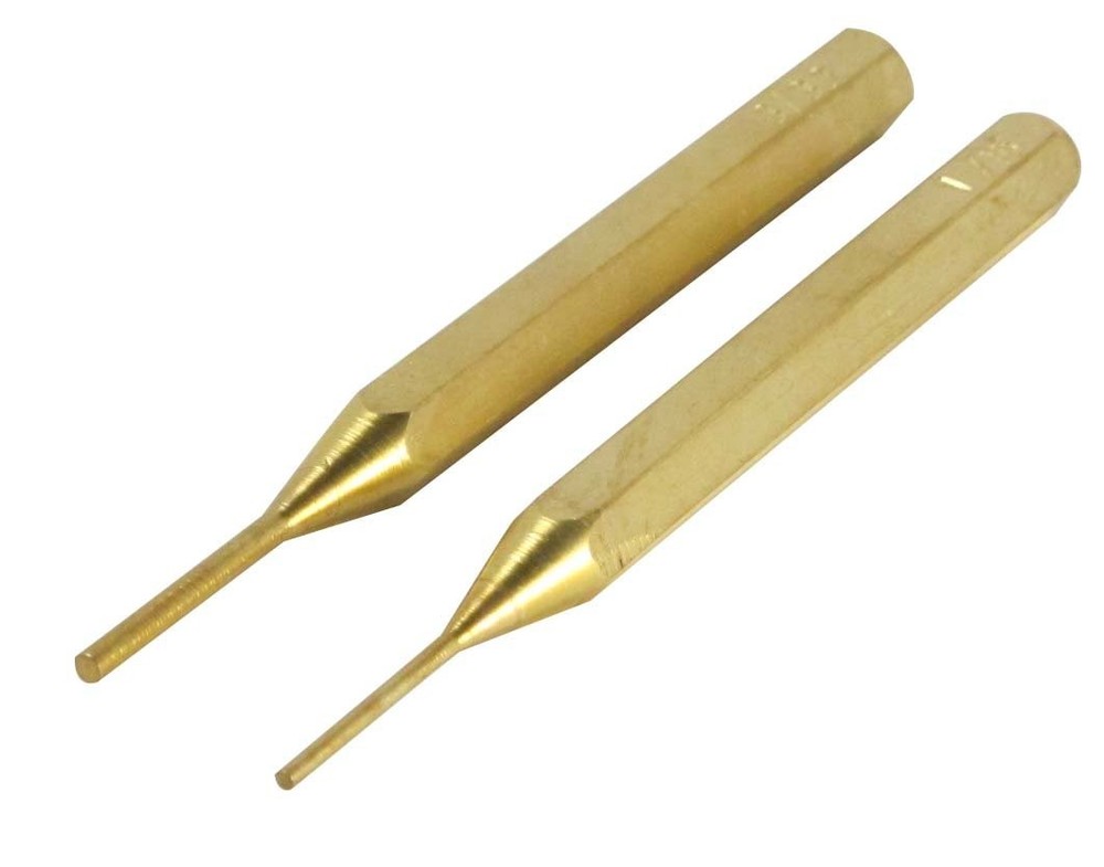 2pc Brass Pin Punch Set