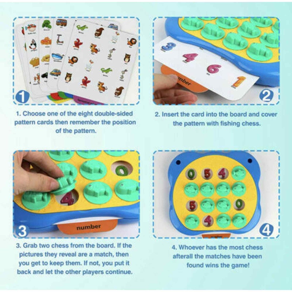 Ocean Memory Chess 3+ages 3 Kids Fun Game Modes