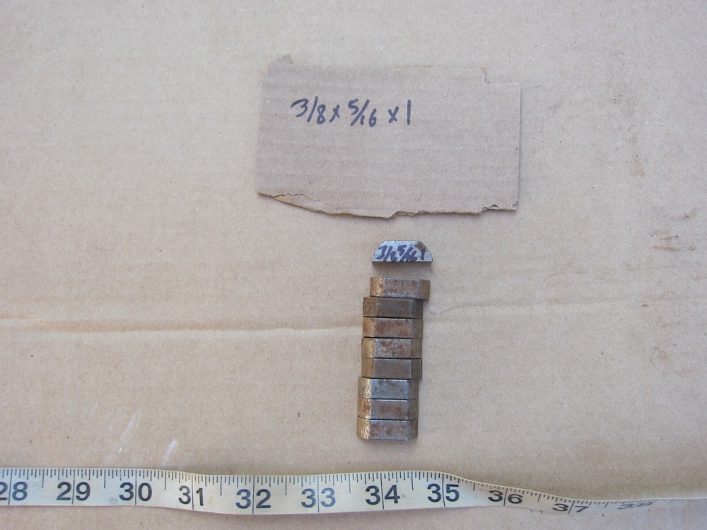 ⅝" ½" ⅜" ¼" Square Rounded Shaft Keyway, Used