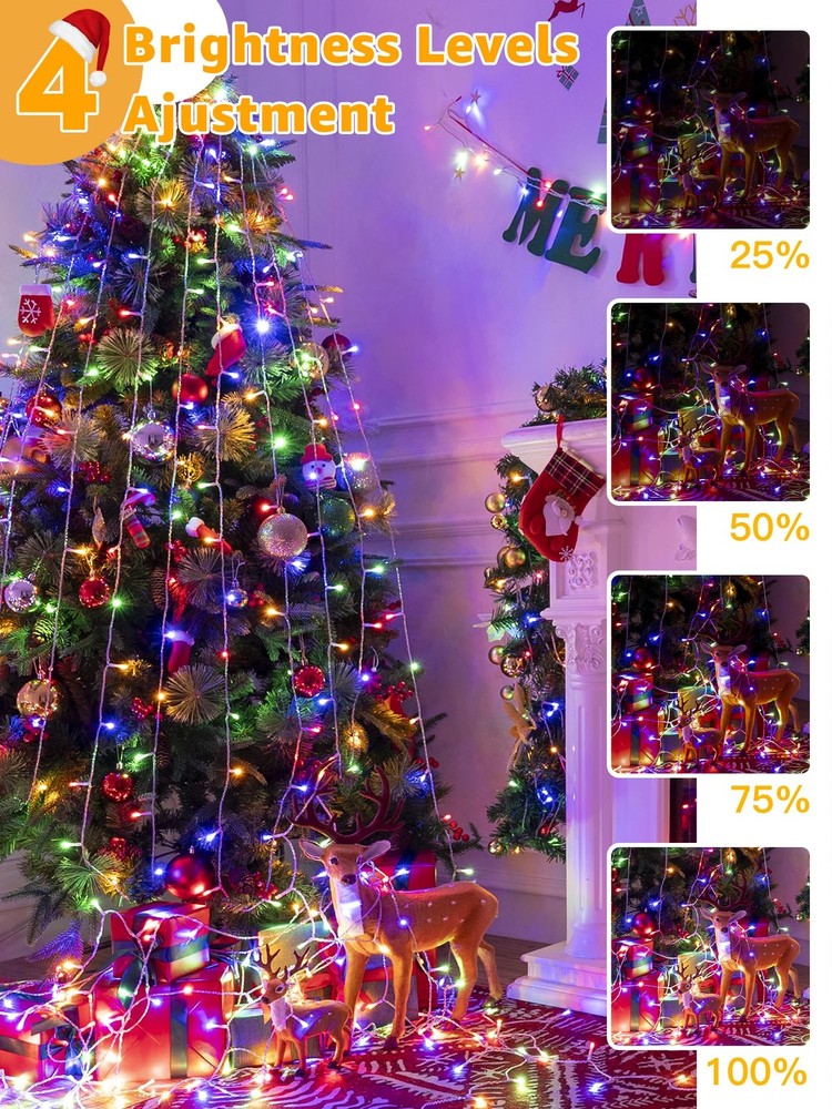 Christmas String Lights Indoor 1200LED 196FT, Waterproof Outdoor String Light...