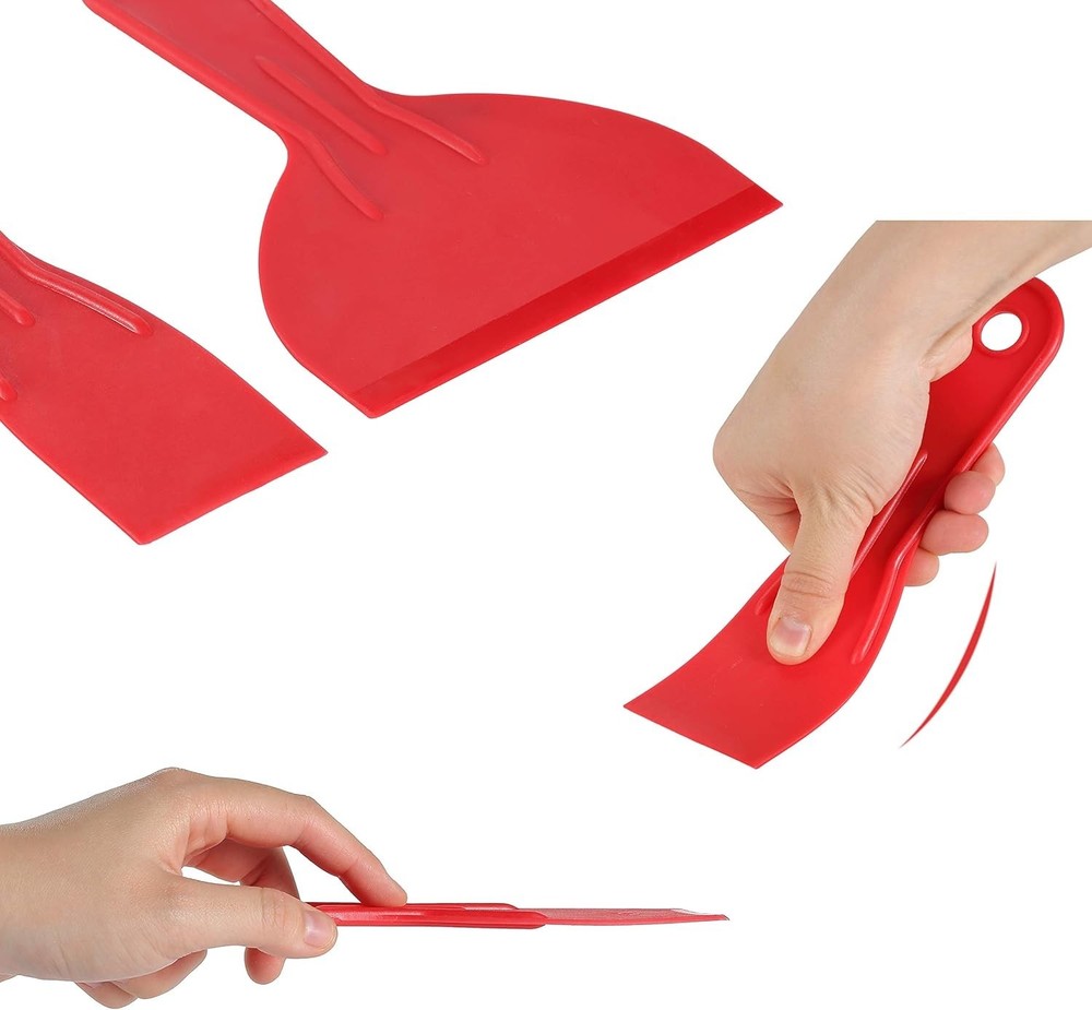 Bates 6 Pack Plastic Putty Knife Set - Paint Scraper, Spackle Tool, Spreader