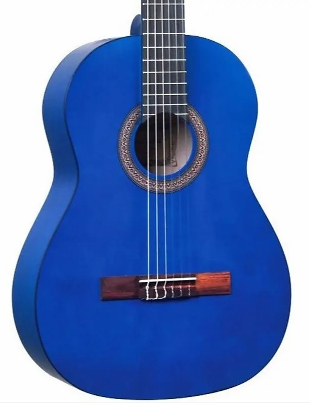 Lucida LG-400 Student Classical Nylon String Acoustic Guitar, Matte Blue