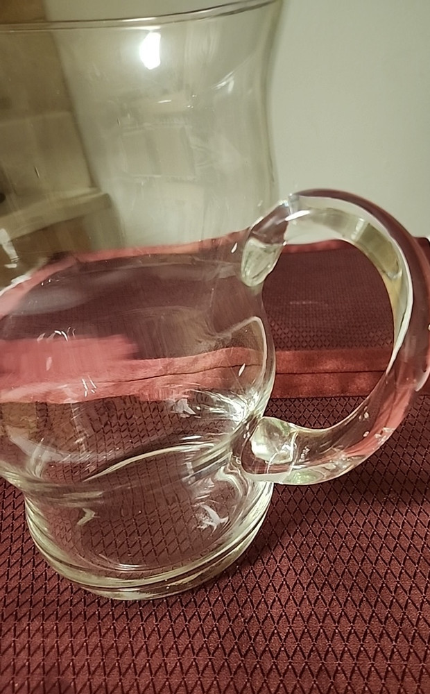 Clear Modern Art Glass Beverage Pitcher