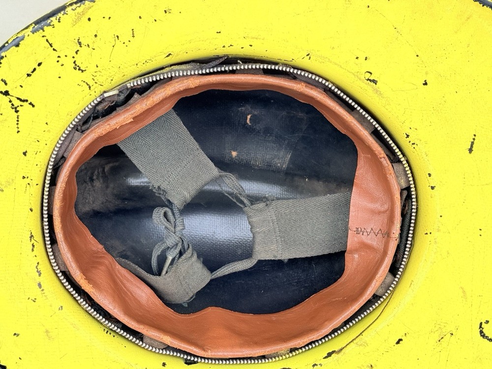 Vintage Fire Helmet Yellow