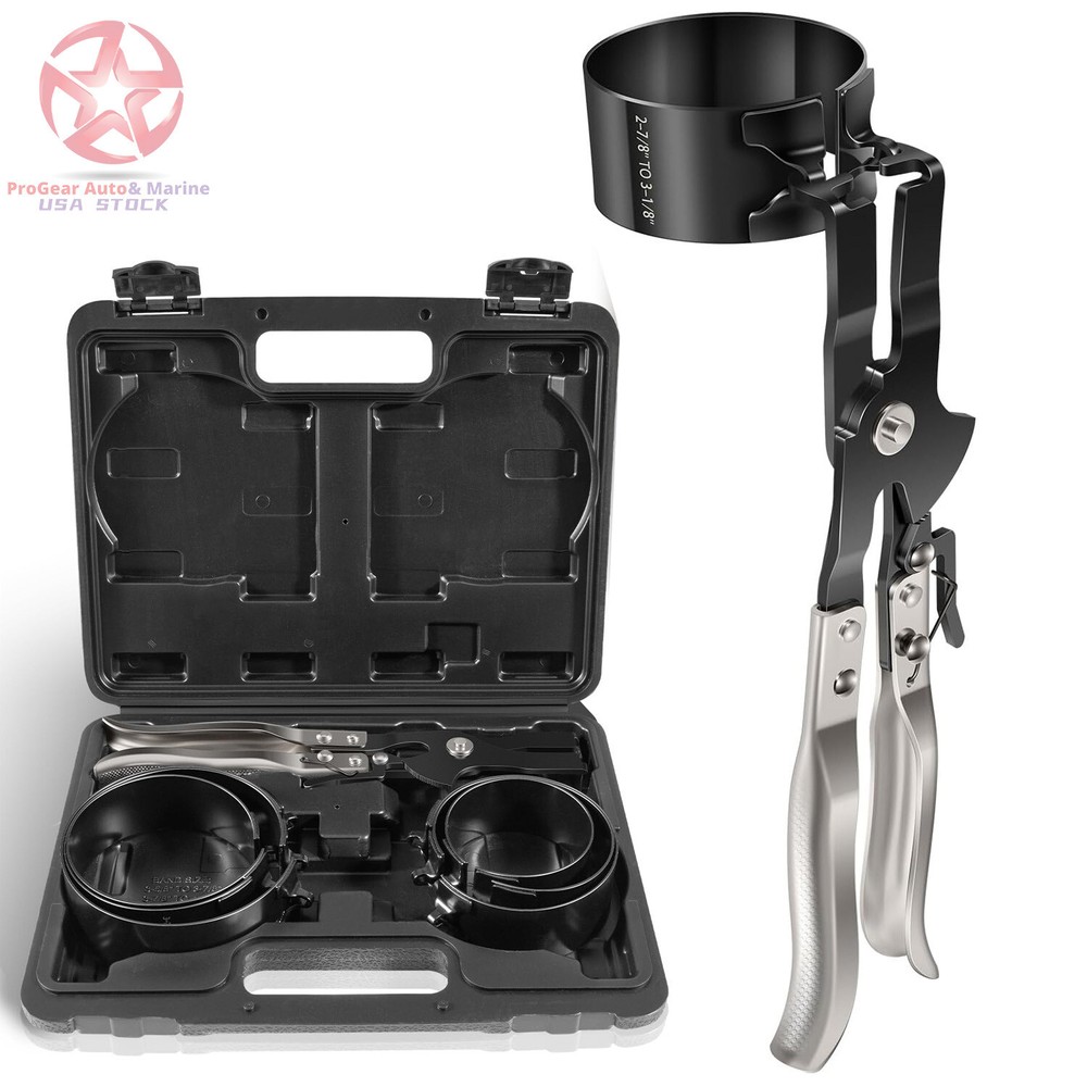 Piston Ring Compressor Kit 940387: Adjustable for Engine Piston Install