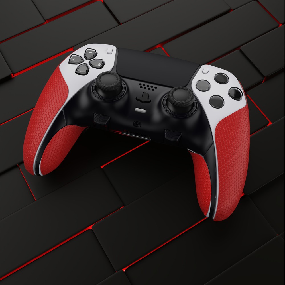 Anti-Skid Controller Grip for PS5 Edge Controller - PU Handle Passion Red