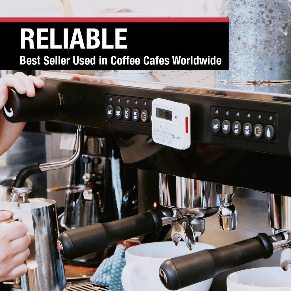 CDN TM8 Digital Cooking Timer and Clock, White